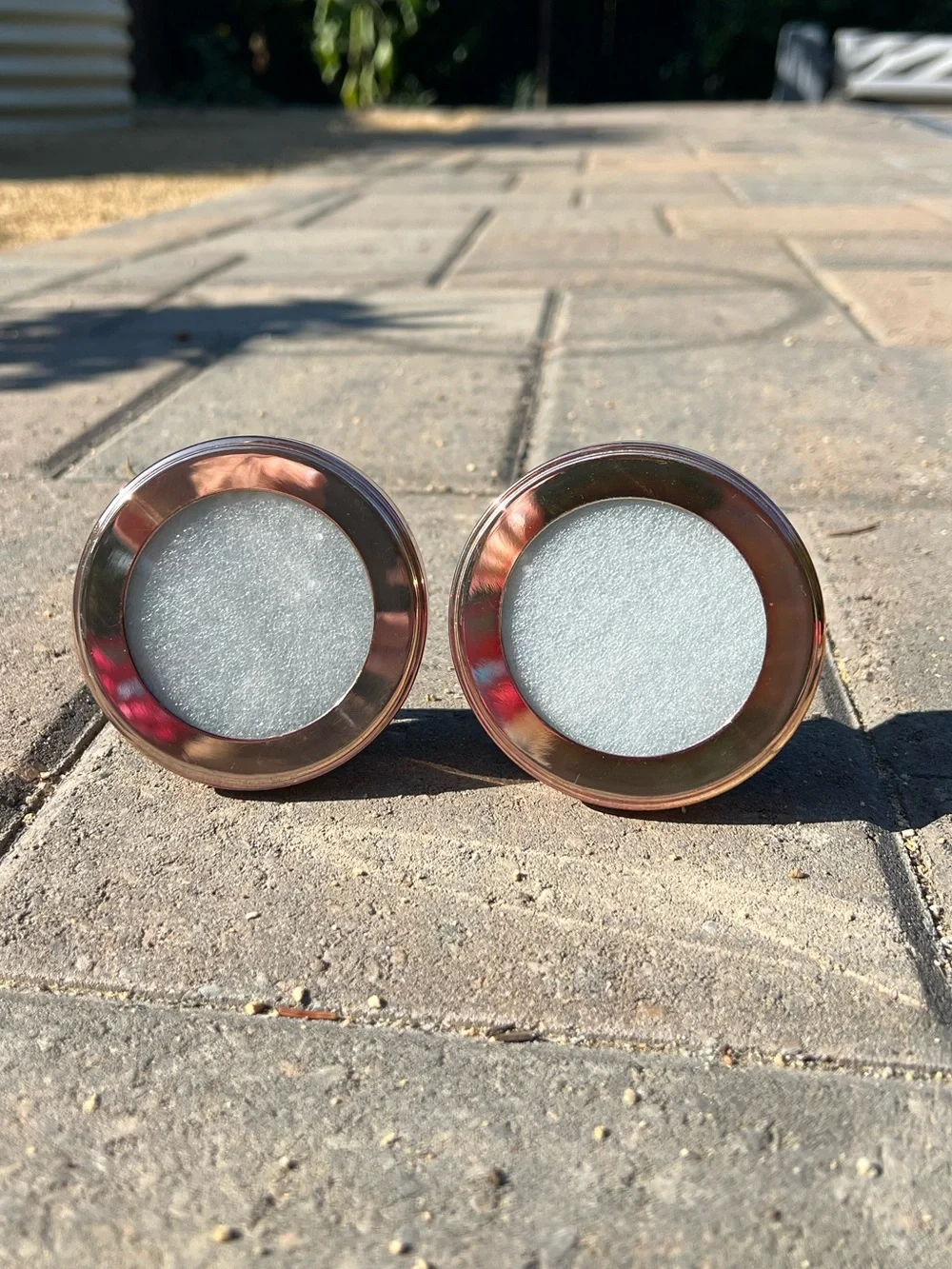 Restoration Hardware Hampton Narrow Round Frames, Set of 2, Silver Metal